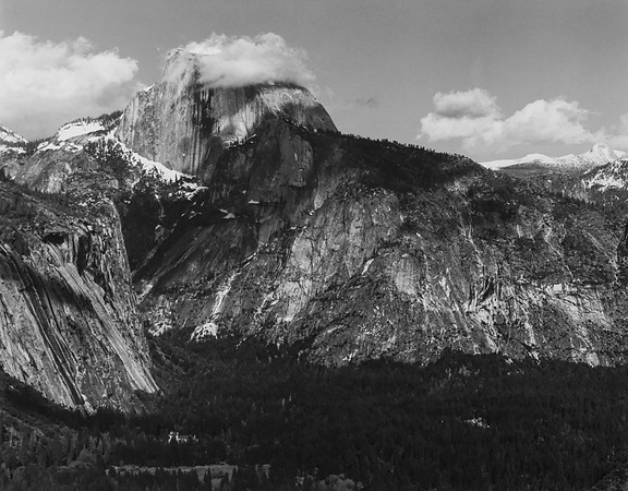 Half Dome, Clouds, Yosemite NP, CA