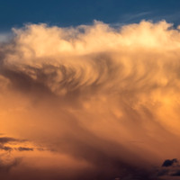 Illuminated storm cloud