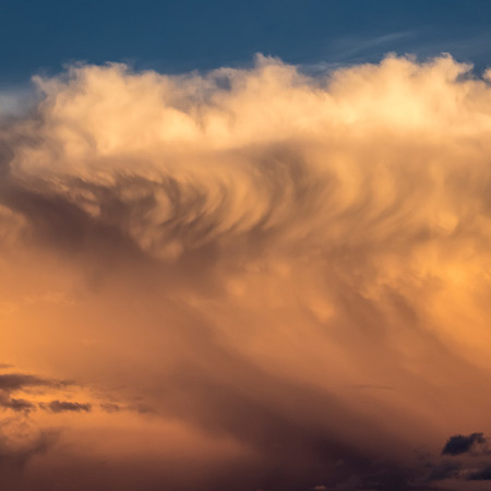Illuminated storm cloud