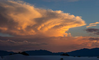 Storm cloud sunset, White Sands NM